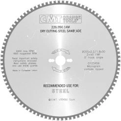 CMT Lame De Scie Circulaire 355 Mm 226.090.14M Lame De Scie Multi-circulaire HW 355 X 30 X 90D