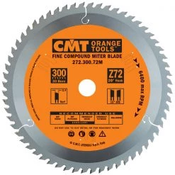 CMT Lame De Scie Circulaire 300 Mm 272.300.72M Lame De Scie Ultra Fine Denture Gauche/droite 300 X 30 X 72D