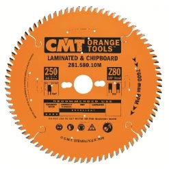 CMT Lame De Scie Circulaire 250 Mm 281.580.10M Lame De Scie Pour Mélamine/Formica Xtreme 250 X 30 X 80D