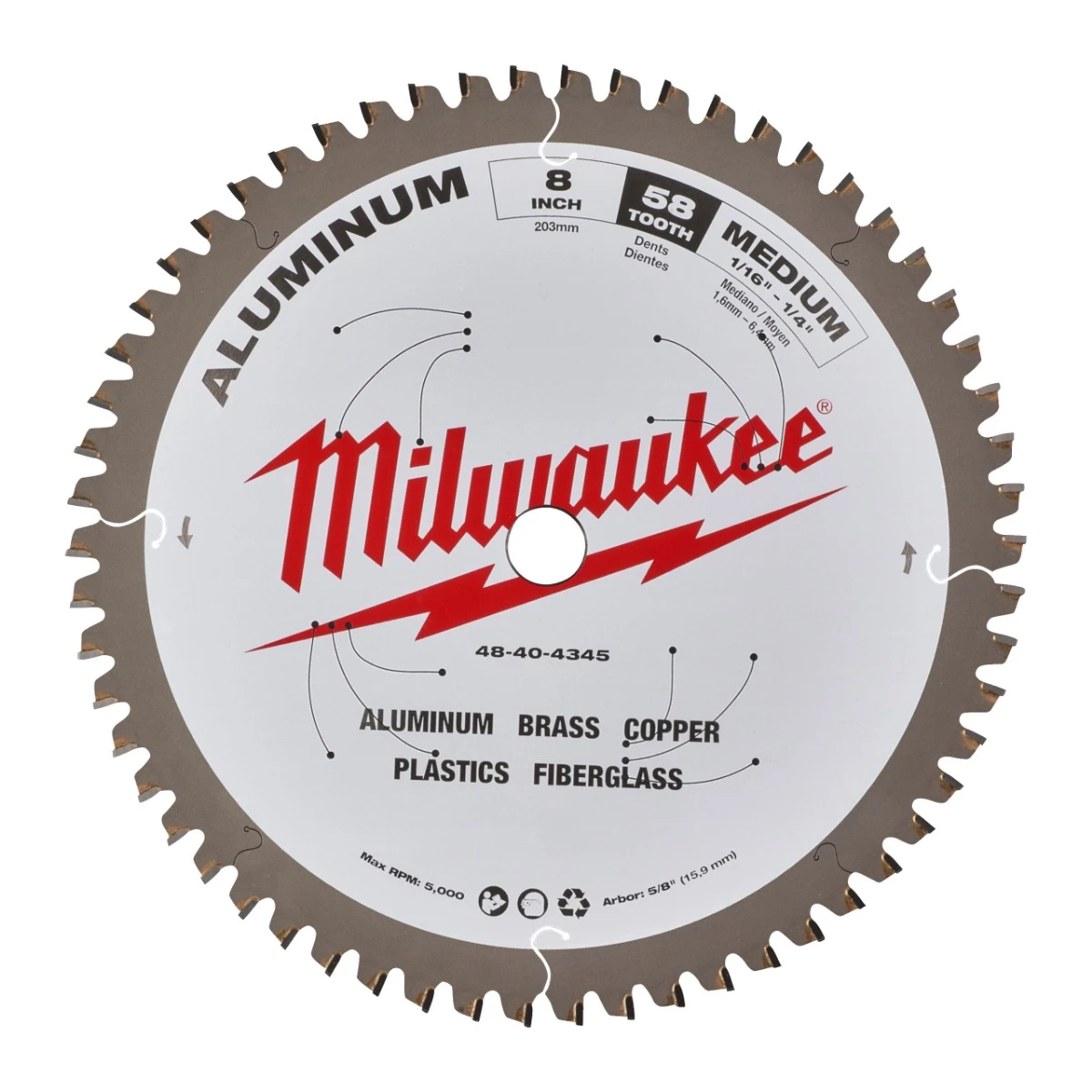 Milwaukee Accessoires Lame De Scie Circulaire 203 Mm 48404345 CSB P Alu 203 X 15,87 X 2,4 X 58 Lame De Scie Circulaire Pour Aluminium 3 Milwaukee Accessoires Lame De Scie Circulaire 203 Mm 48404345 CSB P Alu 203 X 15,87 X 2,4 X 58 Lame De Scie Circulaire Pour Aluminium