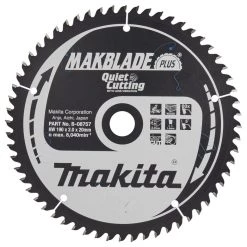 Makita Accessoires Lame De Scie Circulaire 190 Mm B-08757 Lame De Scie Circulaire Pour Bois Makblade-Plus 190x20x2,0 60T 5G