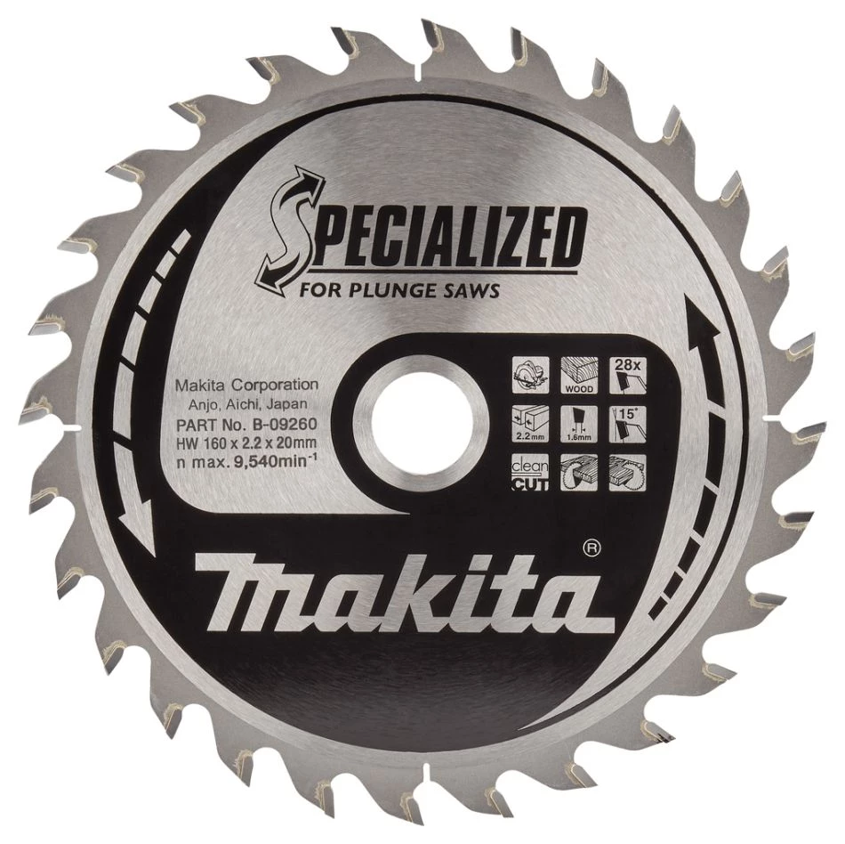 Makita Accessoires Lame De Scie Circulaire 160 Mm B-09260 Spécialisée 160x20x2,2 28T 23G Lame De Scie Circulaire Pour Bois 3 Makita Accessoires Lame De Scie Circulaire 160 Mm B-09260 Spécialisée 160x20x2,2 28T 23G Lame De Scie Circulaire Pour Bois