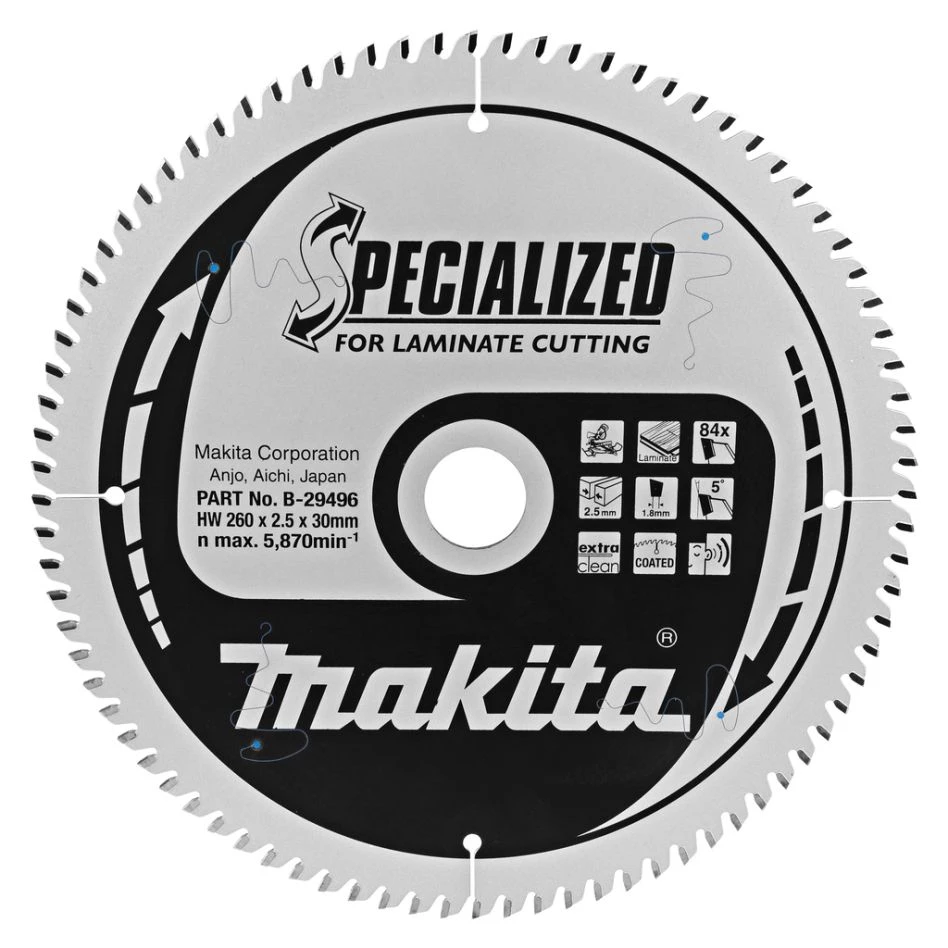 Makita Accessoires Lame De Scie Circulaire 260 Mm B-29496 Lame De Scie Pour Stratifié Spécialisé 3 Makita Accessoires Lame De Scie Circulaire 260 Mm B-29496 Lame De Scie Pour Stratifié Spécialisé