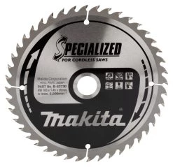 Makita Accessoires Lame De Scie Circulaire 165 Mm B-53730 Lame De Scie Circulaire Pour Bois Specialized 165 X 20 X 1,45 44T