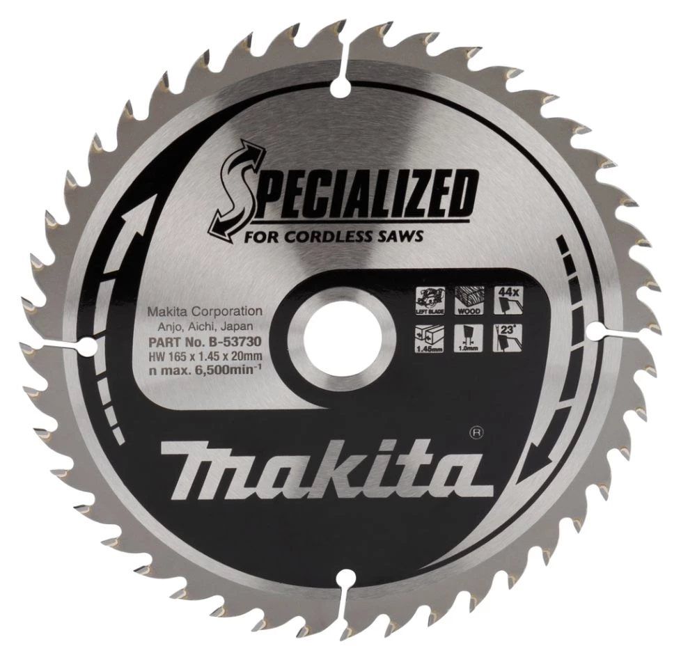 Makita Accessoires Lame De Scie Circulaire 165 Mm B-53730 Lame De Scie Circulaire Pour Bois Specialized 165 X 20 X 1,45 44T 3 Makita Accessoires Lame De Scie Circulaire 165 Mm B-53730 Lame De Scie Circulaire Pour Bois Specialized 165 X 20 X 1,45 44T