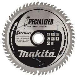 Makita Accessoires Lame De Scie Circulaire 165 Mm B-69858 Lame De Scie à Tronçonner Bois Efficut 165 X 20 X 1,85 60T
