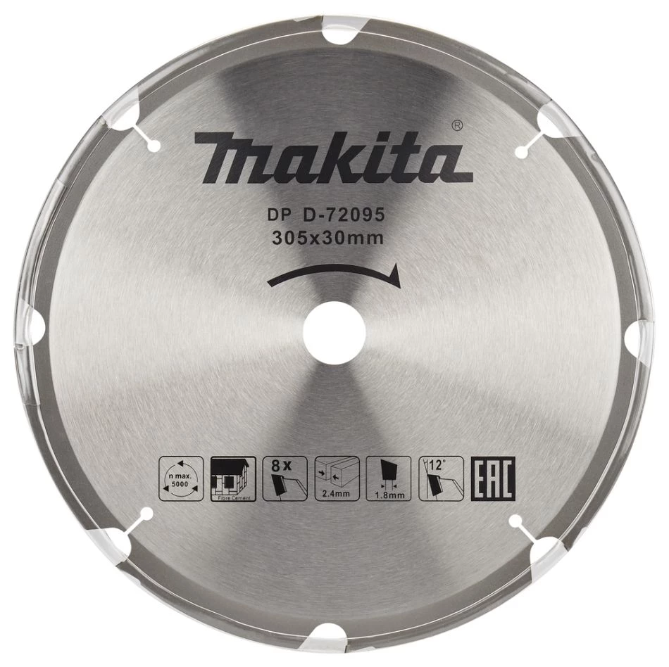Makita Accessoires Lame De Scie Circulaire 305 Mm D-72095 Lame De Scie à Tronçonner PCD 305 X 30 X 2,4 8T 12g Panneau De Fibrociment 3 Makita Accessoires Lame De Scie Circulaire 305 Mm D-72095 Lame De Scie à Tronçonner PCD 305 X 30 X 2,4 8T 12g Panneau De Fibrociment