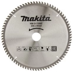 Makita Accessoires Lame De Scie Circulaire 235 Mm D-72992 Lame De Scie HM Standard Aluminium 235 X 30 X 2,4 X 80T