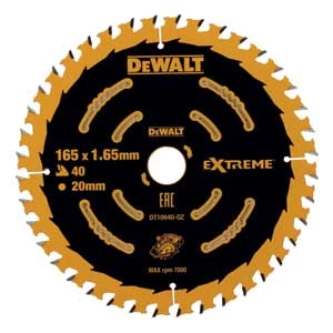DeWalt Accessoires Lame De Scie Circulaire 165 Mm DT10640-QZ Lame De Scie Circulaire 165 X 20 Mm 40T ATB 5° 3 DeWalt Accessoires Lame De Scie Circulaire 165 Mm DT10640-QZ Lame De Scie Circulaire 165 X 20 Mm 40T ATB 5°