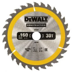 DeWalt Accessoires Lame De Scie Circulaire 160 Mm DT1932-QZ Lame De Scie Circulaire 160 X 20 Mm 30T ATB 10°.