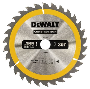 DeWalt Accessoires Lame De Scie Circulaire 165 Mm DT1935-QZ Lame De Scie Circulaire 165 X 20 Mm 30T ATB 10° 3 DeWalt Accessoires Lame De Scie Circulaire 165 Mm DT1935-QZ Lame De Scie Circulaire 165 X 20 Mm 30T ATB 10°