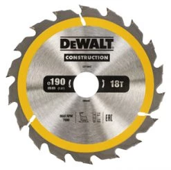 DeWalt Accessoires Lame De Scie Circulaire 190 Mm DT1943-QZ Lame De Scie Circulaire 190 X 30 Mm 18T ATB 20°.