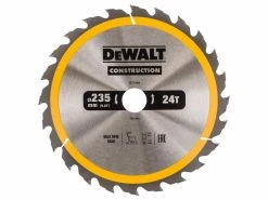DeWalt Accessoires Lame De Scie Circulaire 235 Mm DT1954-QZ Lame De Scie Circulaire 235 X 30 Mm 24T ATB 20°.