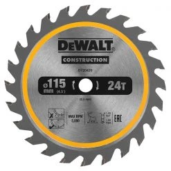 DeWalt Accessoires Lame De Scie Circulaire 115 Mm DT20420-QZ Lame De Scie Circulaire 115 X 9,5 X 24T