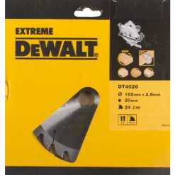 DeWalt Accessoires Lame De Scie Circulaire 165 Mm DT4026-QZ Lame De Scie Circulaire HM 165 X 20 24T