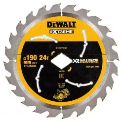 DeWalt Accessoires Lame De Scie Circulaire 190 Mm DT40270-QZ Lame De Scie 190 Mm 24T Alésage Diamant Pour DCS577