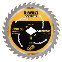 DeWalt Accessoires Lame De Scie Circulaire 190 Mm DT40271-QZ Lame De Scie 190 Mm 36T Alésage Diamant Pour DCS577
