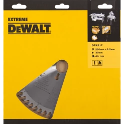 DeWalt Accessoires Lame De Scie Circulaire 250 Mm DT4217-QZ Lame De Scie HM 250 X 30 X 60T à Dents Creuses, Positive 10° Mélamine