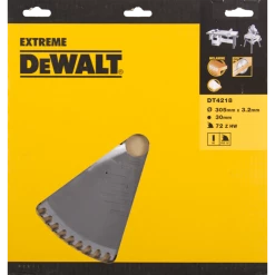 DeWalt Accessoires Lame De Scie Circulaire 305 Mm DT4218 HM Lame De Scie 305 X 30 X 72T Melamine