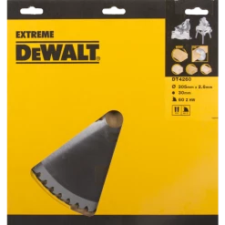 DeWalt Accessoires Lame De Scie Circulaire 305 Mm DT4260 HM Lame De Scie 305 X 30 X 60T Denture Alternee