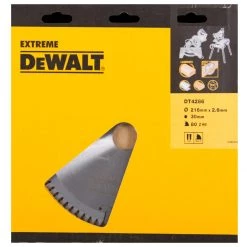 DeWalt Accessoires Lame De Scie Circulaire 216 Mm DT4286-QZ DT4286 Lame De Scie HM 216 X 30 X 80T Trapézoïdale, 5° Négatif