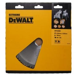 DeWalt Accessoires Lame De Scie Circulaire 216 Mm DT4350-QZ DT4350 Lame De Scie HM 216 X 30 X 60T à Denture Interchangeable, Négative 5°.