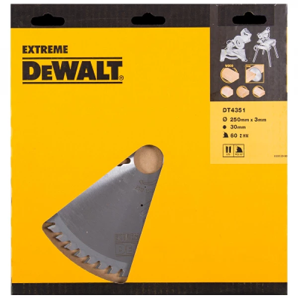 DeWalt Accessoires Lame De Scie Circulaire 250 Mm DT4351 HM Lame De Scie 250 X 30 X 60T Denture Alternee 3 DeWalt Accessoires Lame De Scie Circulaire 250 Mm DT4351 HM Lame De Scie 250 X 30 X 60T Denture Alternee