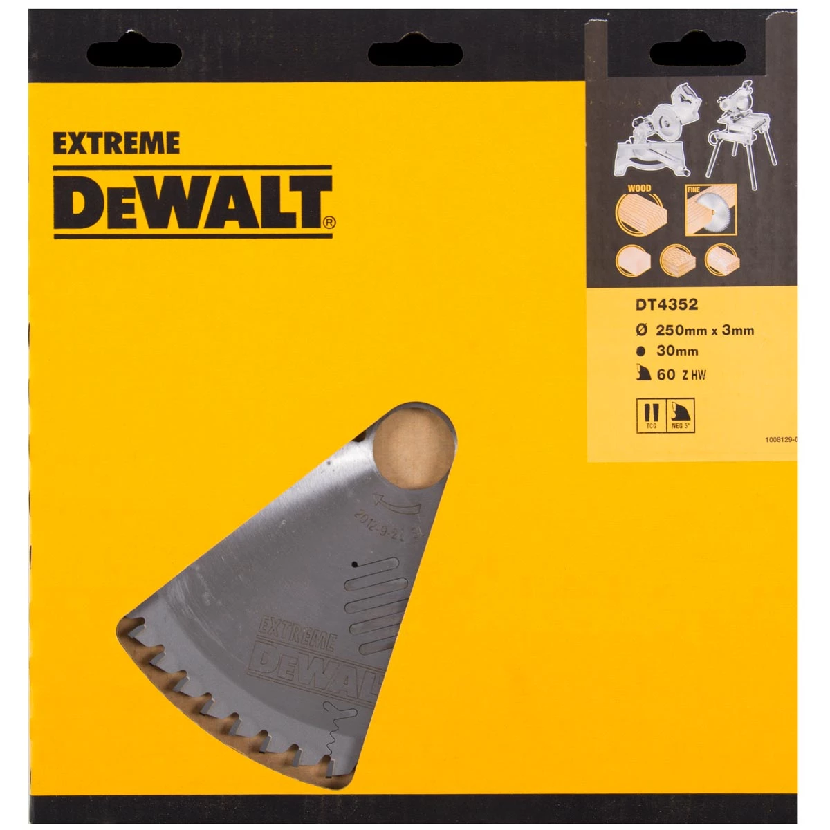 DeWalt Accessoires Lame De Scie Circulaire 250 Mm DT4352-QZ DT4352 Lame De Scie HM 250 X 30 X 60T Trapézoïdale, Négative 5 3 DeWalt Accessoires Lame De Scie Circulaire 250 Mm DT4352-QZ DT4352 Lame De Scie HM 250 X 30 X 60T Trapézoïdale, Négative 5