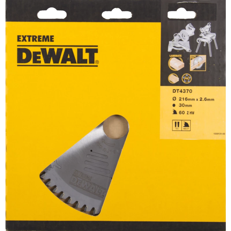 DeWalt Accessoires Lame De Scie Circulaire 216 Mm DT4370-QZ DT4370 Lame De Scie HM 216 X 30 X 60T Trapézoïdale, Négative 5 3 DeWalt Accessoires Lame De Scie Circulaire 216 Mm DT4370-QZ DT4370 Lame De Scie HM 216 X 30 X 60T Trapézoïdale, Négative 5