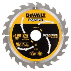 DeWalt Accessoires Lame De Scie Circulaire 190 Mm DT99562-QZ XR Lame De Scie 190 X 30 MM 24T CSB