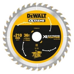 DeWalt Accessoires Lame De Scie Circulaire 210 Mm DT99566-QZ XR Lame De Scie Circulaire 210 X 30 Mm 36 Dents
