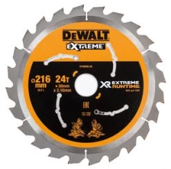 DeWalt Accessoires Lame De Scie Circulaire 210 Mm DT99568-QZ XR Lame De Scie Circulaire 216mm X 30mm 24T CSB