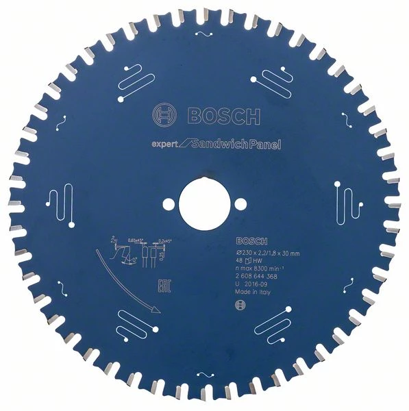 Bosch Bleu Accessoires Lame De Scie Circulaire 230 Mm Lame De Scie Circulaire Carbure Expert Pour Panneau Sandwich 230 X 30 X 48T 2608644368 4 Bosch Bleu Accessoires Lame De Scie Circulaire 230 Mm Lame De Scie Circulaire Carbure Expert Pour Panneau Sandwich 230 X 30 X 48T 2608644368 – Image 2