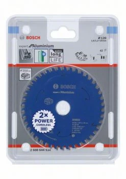 Bosch Bleu Accessoires Lame De Scie Circulaire 120 Mm Lame De Scie Circulaire En Carbure Aluminium Expert Pour Scies Sans Fil 120 X 20 X T42 2608644534