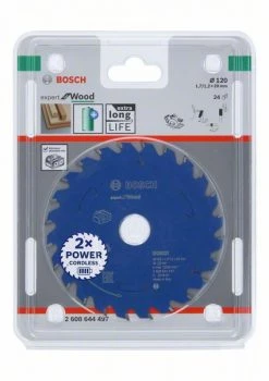 Bosch Bleu Accessoires Lame De Scie Circulaire 120 Mm Lame De Scie Circulaire En Carbure Expert En Bois Pour Scies Sans Fil 120 X 20 X T24 2608644497
