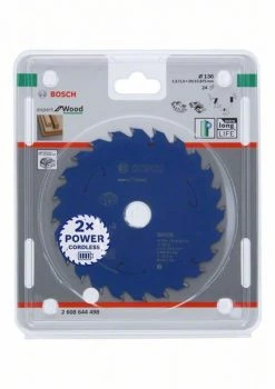 Bosch Bleu Accessoires Lame De Scie Circulaire 136 Mm Lame De Scie Circulaire En Carbure Expert En Bois Pour Scies Sans Fil 136 X 20 X T24 2608644498