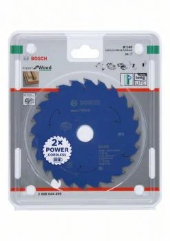 Bosch Bleu Accessoires Lame De Scie Circulaire 140 Mm Lame De Scie Circulaire En Carbure Expert En Bois Pour Scies Sans Fil 140 X 20 X T24 2608644499