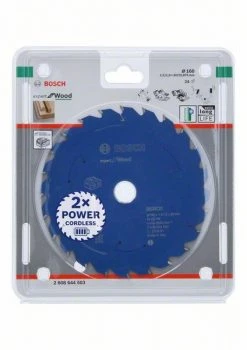 Bosch Bleu Accessoires Lame De Scie Circulaire 160 Mm Lame De Scie Circulaire En Carbure Expert En Bois Pour Scies Sans Fil 160 X 20 X T24 2608644503