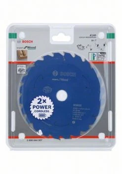 Bosch Bleu Accessoires Lame De Scie Circulaire 165 Mm Lame De Scie Circulaire En Carbure Expert En Bois Pour Scies Sans Fil 165 X 20 X T24 2608644507
