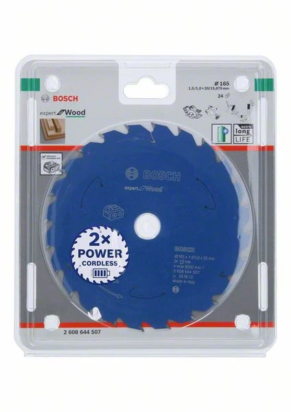 Bosch Bleu Accessoires Lame De Scie Circulaire 165 Mm Lame De Scie Circulaire En Carbure Expert En Bois Pour Scies Sans Fil 165 X 20 X T24 2608644507 3 Bosch Bleu Accessoires Lame De Scie Circulaire 165 Mm Lame De Scie Circulaire En Carbure Expert En Bois Pour Scies Sans Fil 165 X 20 X T24 2608644507