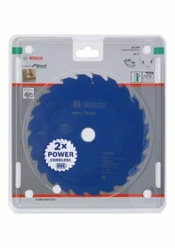 Bosch Bleu Accessoires Lame De Scie Circulaire 184 Mm Lame De Scie Circulaire En Carbure Expert En Bois Pour Scies Sans Fil 184 X 20 X T24 2608644510