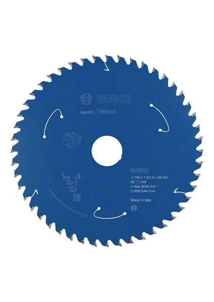 Bosch Bleu Accessoires Lame De Scie Circulaire 190 Mm Lame De Scie Circulaire En Carbure Expert En Bois Pour Scies Sans Fil 190 X 30 X T48 2608644514 4 Bosch Bleu Accessoires Lame De Scie Circulaire 190 Mm Lame De Scie Circulaire En Carbure Expert En Bois Pour Scies Sans Fil 190 X 30 X T48 2608644514 – Image 2