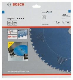 Bosch Bleu Accessoires Lame De Scie Circulaire 210 Mm Lame De Scie Circulaire En Carbure Expert Pour Acier 210 X 30 X 48T 2608643057