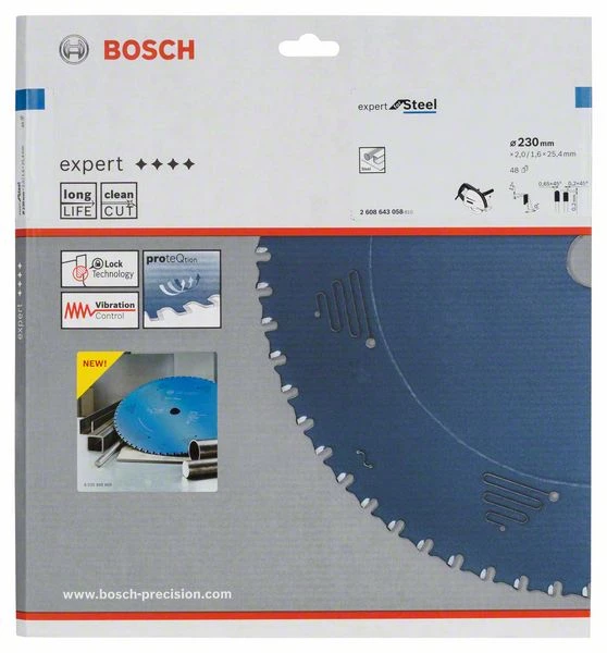 Bosch Bleu Accessoires Lame De Scie Circulaire 230 Mm Lame De Scie Circulaire En Carbure Expert Pour Acier 230 X 25.4 X 48T 2608643058 3 Bosch Bleu Accessoires Lame De Scie Circulaire 230 Mm Lame De Scie Circulaire En Carbure Expert Pour Acier 230 X 25.4 X 48T 2608643058