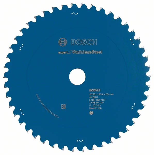 Bosch Bleu Accessoires Lame De Scie Circulaire 230 Mm Lame De Scie Circulaire En Carbure Expert Pour Acier Inoxydable 230 X 25,4 X 46T 2608644287 4 Bosch Bleu Accessoires Lame De Scie Circulaire 230 Mm Lame De Scie Circulaire En Carbure Expert Pour Acier Inoxydable 230 X 25,4 X 46T 2608644287 – Image 2