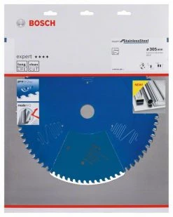 Bosch Bleu Accessoires Lame De Scie Circulaire 305 Mm Lame De Scie Circulaire En Carbure Expert Pour Acier Inoxydable 305 X 25,4 X 80T 2608644284