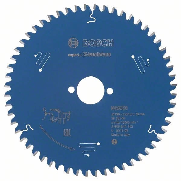 Bosch Bleu Accessoires Lame De Scie Circulaire 190 Mm Lame De Scie Circulaire En Carbure Expert Pour Aluminium 190 X 30 X 56T 2608644102 4 Bosch Bleu Accessoires Lame De Scie Circulaire 190 Mm Lame De Scie Circulaire En Carbure Expert Pour Aluminium 190 X 30 X 56T 2608644102 – Image 2