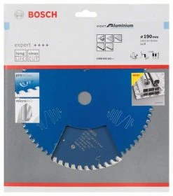 Bosch Bleu Accessoires Lame De Scie Circulaire 190 Mm Lame De Scie Circulaire En Carbure Expert Pour Aluminium 190 X 30 X 56T 2608644102