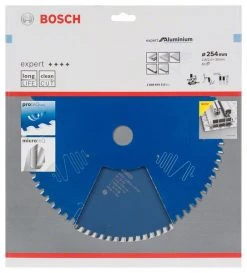 Bosch Bleu Accessoires Lame De Scie Circulaire 254 Mm Lame De Scie Circulaire En Carbure Expert Pour Aluminium 254 X 30 X 80T 2608644112