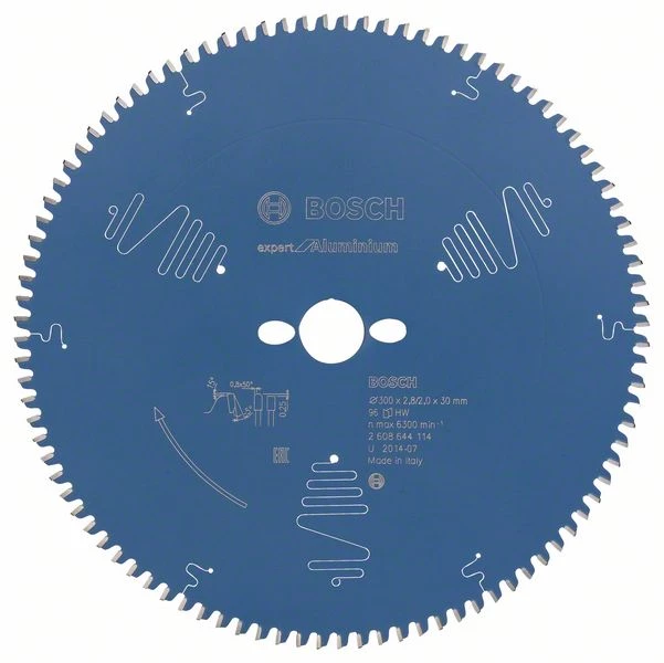 Bosch Bleu Accessoires Lame De Scie Circulaire 300 Mm Lame De Scie Circulaire En Carbure Expert Pour Aluminium 300 X 30 X 96T 2608644114 4 Bosch Bleu Accessoires Lame De Scie Circulaire 300 Mm Lame De Scie Circulaire En Carbure Expert Pour Aluminium 300 X 30 X 96T 2608644114 – Image 2